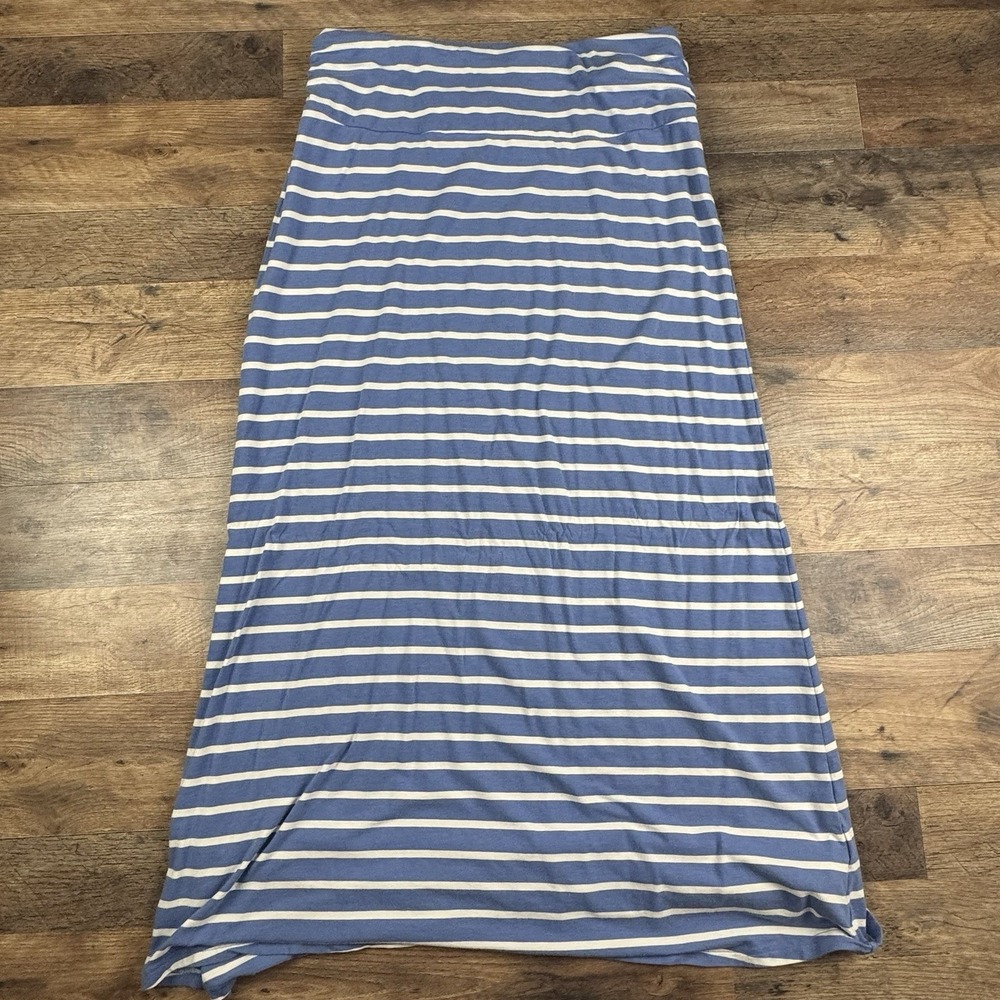 The North Face Women's Blue Stripe Stretch A-Line Ava Maxi  Skirt M - Picture 2 of 8